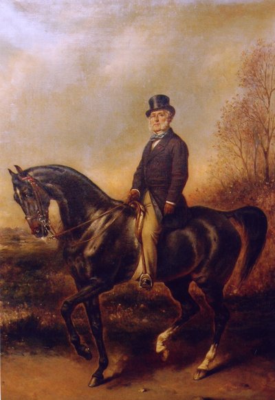 Equestrian Portrait of François Adolphe Akermann by Franz Xaver Winterhalter